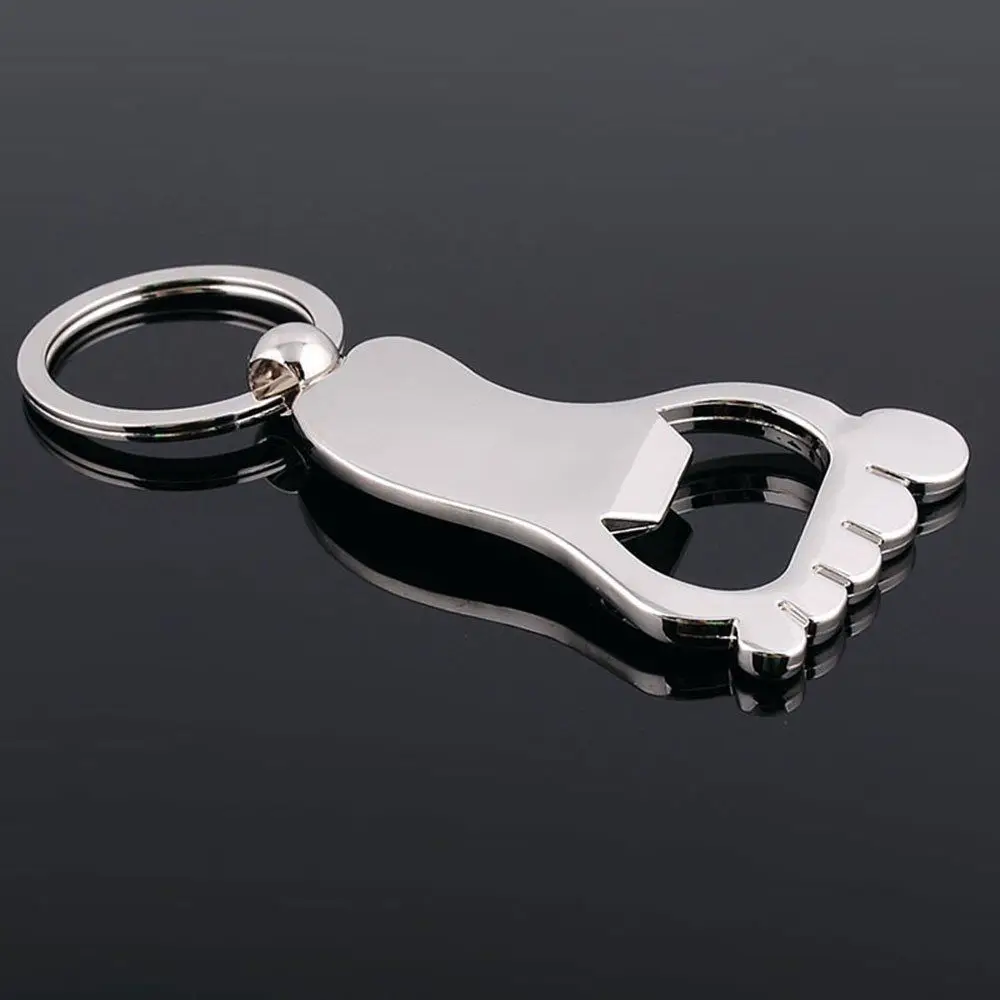 

1x Sole Shaped Metal Ring Keyring Chain Keychain Key Fobs Bar Beer Bottle Opener