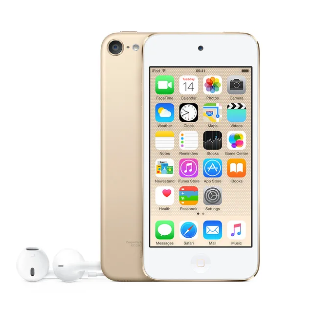 

Apple iPod touch 128GB, MP3 player, 128 GB, Lightning, Built-in camera, Gold, Headphones included