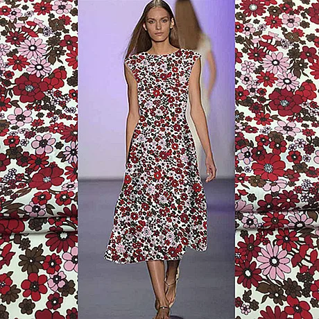 Маленький цветок шелк креп ткань тутового шелка текстура креп ткань платье шелковое полотенце