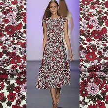 Маленький цветок шелк креп ткань тутового шелка текстура креп ткань платье шелковое полотенце