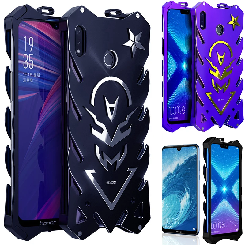 

Y9 2019 Luxury New Heavy Duty Armor Metal Aluminum Case For Huawei Honor 8C 8X Max Case P Smart Plus 2019 Honor 20 Pro Case
