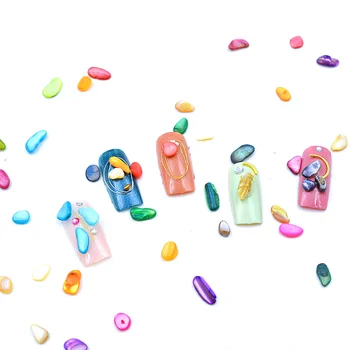 

12box/set 3D Shell Irregular Nail Art Decorations Flake Nails Shimmer Jewelry Manicure Accessories