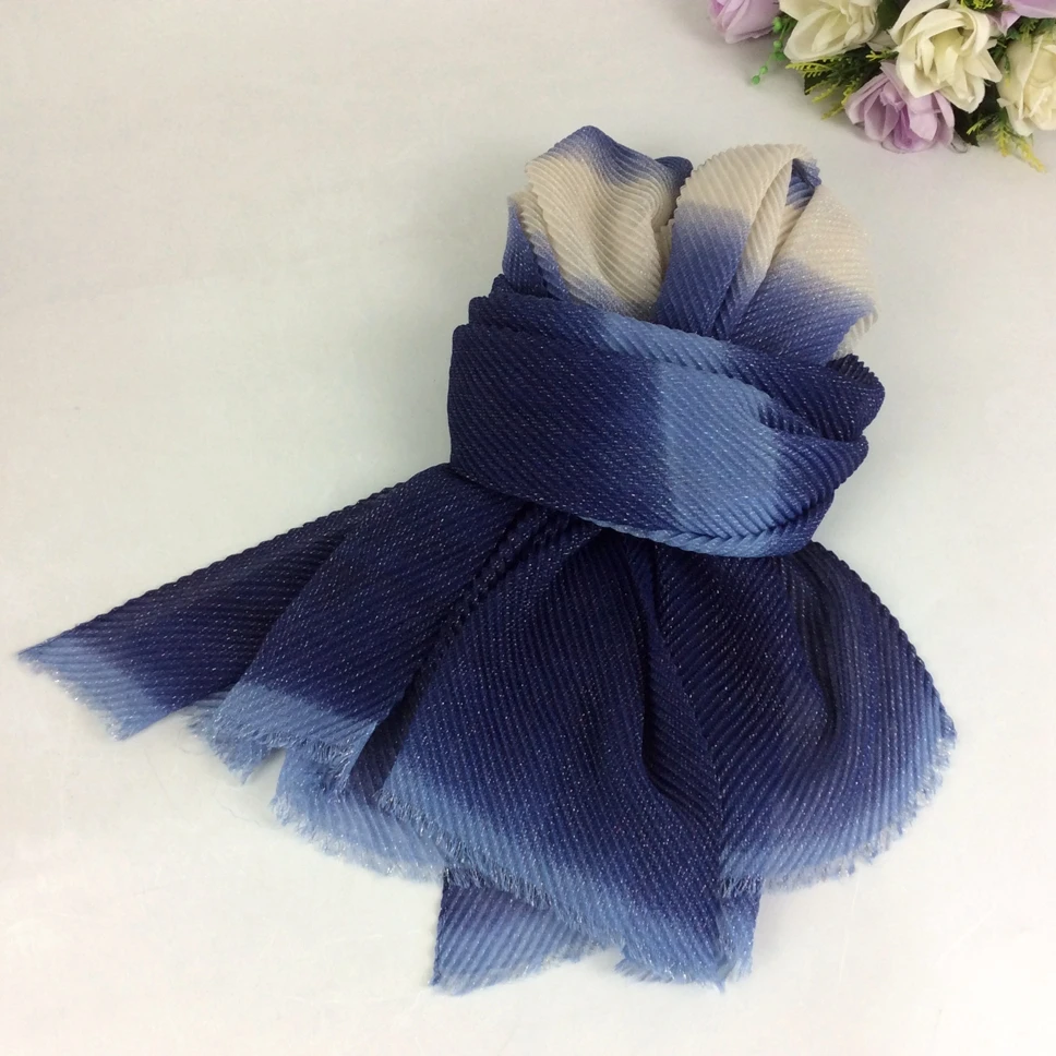 

Luxury Ombre Tie Dye Gold Glitter Glitter Cotton Crinkle Shawls Muslim Hijab Shimmer Wrinkle Scarves Crumple Bubble 10PCS/LOT