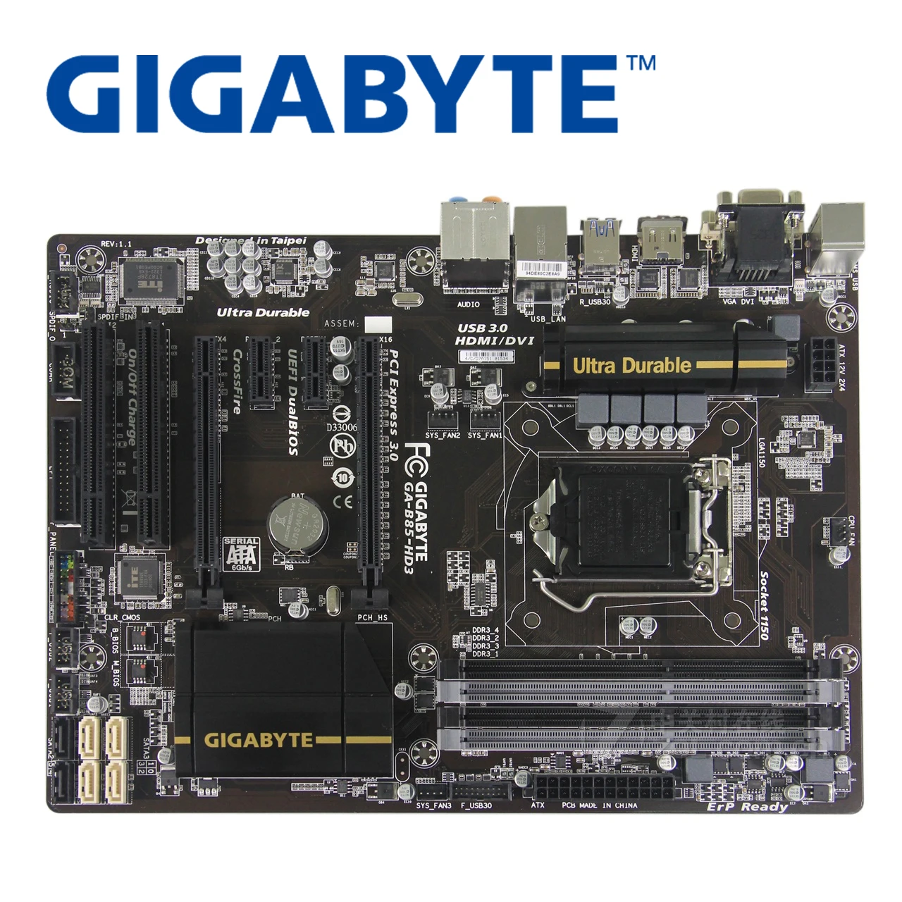 LGA 1150 для Intel B85 DDR3 Gigabyte GA-B85-HD3 оригинальная материнская плата USB3.0 32G B85-HD3 настольная материнская плата SATA III б/у