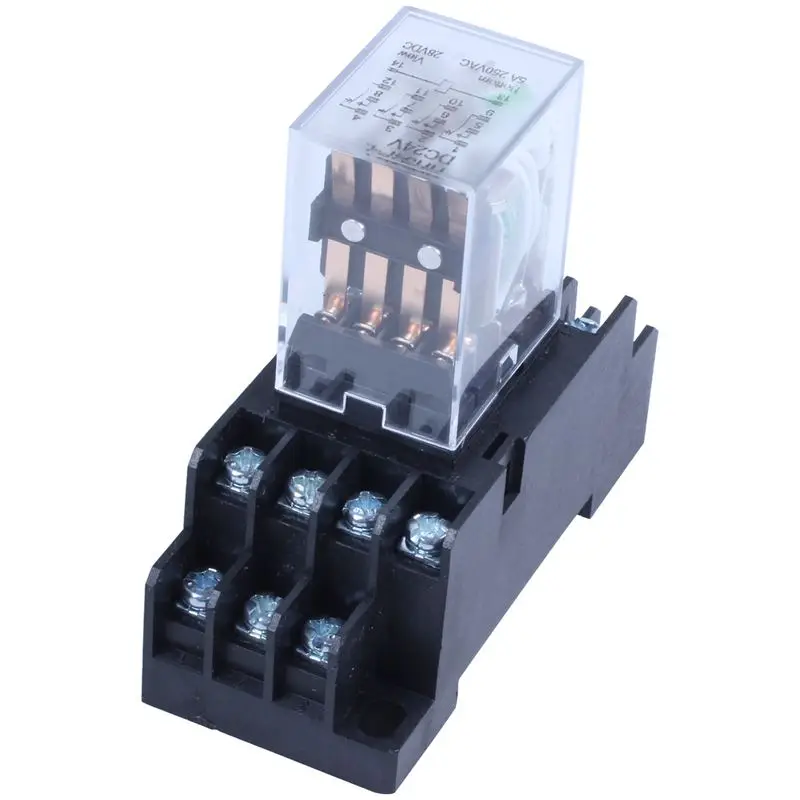 DC 24V Катушка вольт 4PDT 14 контактный терминал электромагнитное реле HH54P