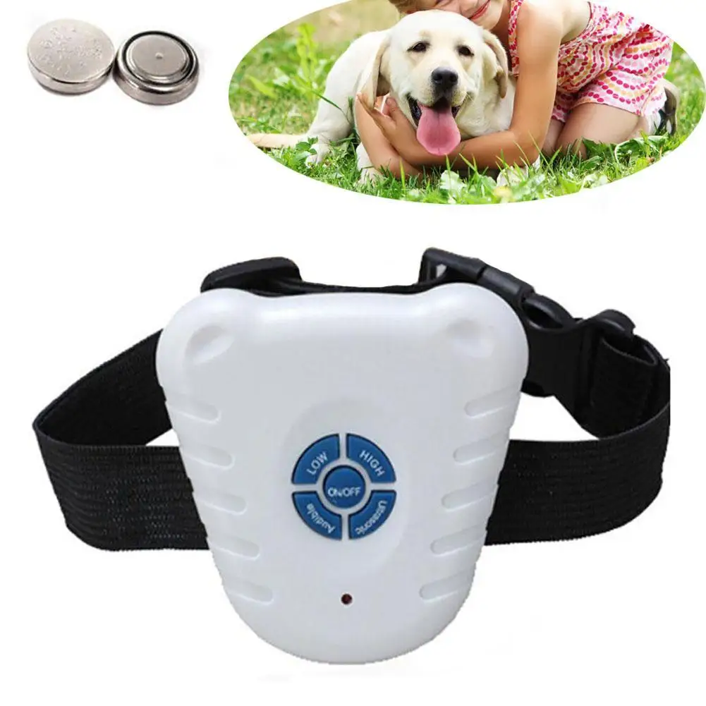 

Barking Control Adjustable Stretch Dog Collar Automatic Accurate Induction Lightweight Device White For Small & Medium Dogs