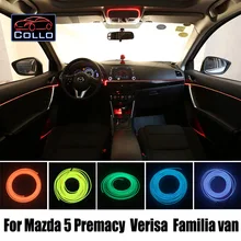 Гибкий Неон Холодный Свет/9 М EL Провода Для Mazda 5 Mazda5 Premacy/Verisa/Familia van/Central Control Desk Декоративные Полосы