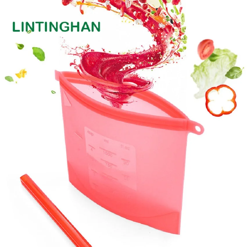 

The pure silica gel bag can be recycled to seal the food grade vacuum silica gel bags Ziplock LIN TING HAN 1000ml&1500ml