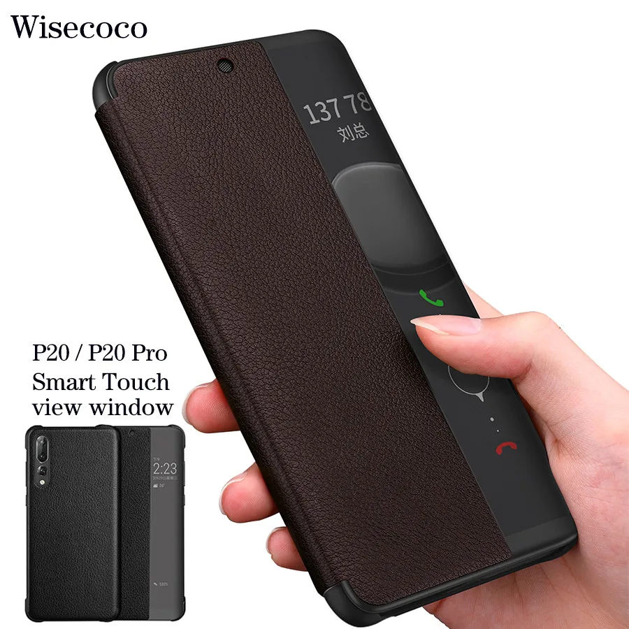 

Smart View Flip Case for Huawei P20 Pro Original Huawei P20 Case Luxury Genuine Leather Official Huwei P20 P20pro Coque Fundas
