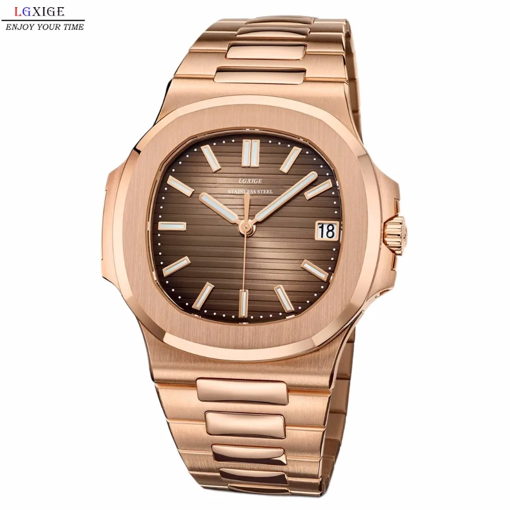 

Luxury Fashion Mens Watches Top Brand Luxury Waterproof Full Steel Watch Men patek Durable gmt wristwatches 2018 New Sport Watch