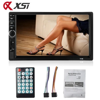 

Radio Car 2 Din MP5 Player 7018B Touch Screen 2Din Autoradio With Rearview Camera Bluetooth FM AUX USB Mirror Link For Phone