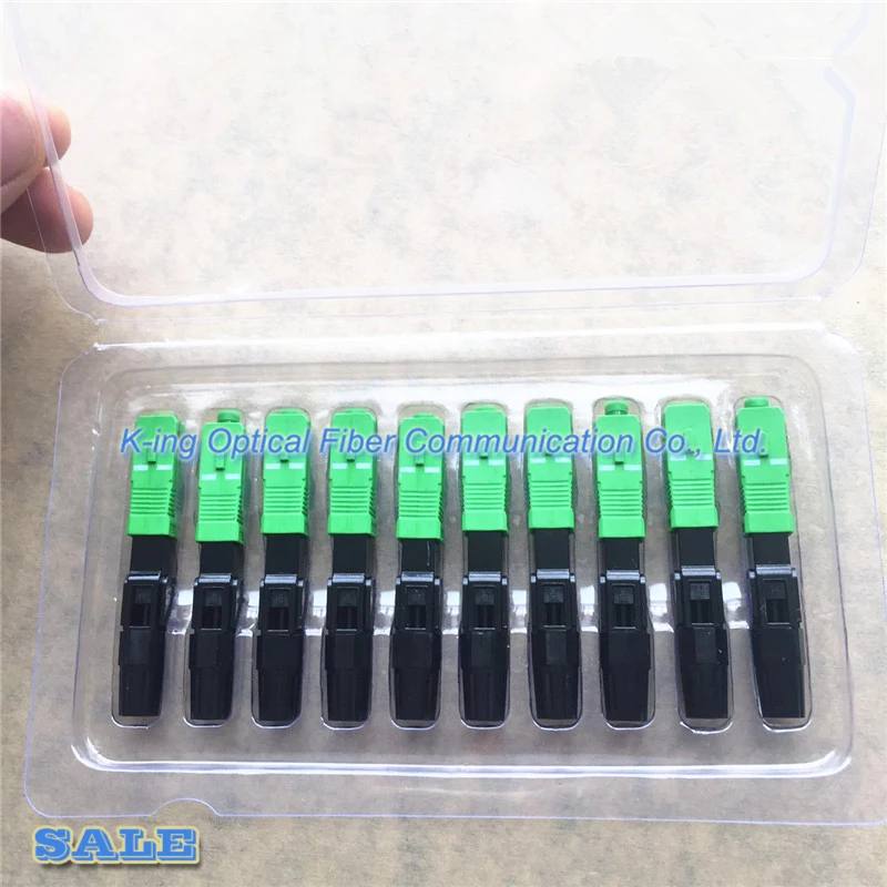 

200PCS FTTH SC APC single-mode fiber optic SC APC quick connector SC FTTH Fiber Optic Fast Connector SC Connector Free shipping