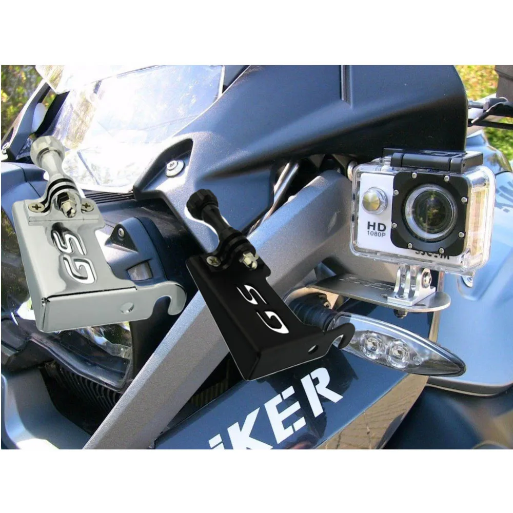 2 вида цветов Сталь Motorrad Gopro 4 5 Передний левый кронштейн держатель камеры Камера крепление для BMW R 1200 GS R1200GS 2013- BMW R1200GS Adv