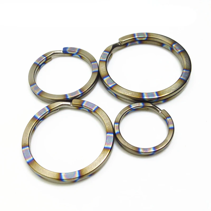 Key Ring 4pcs/7pcs Flame Titanium Alloy EDC Outdoor Small Tool Blue Super Light No Rust