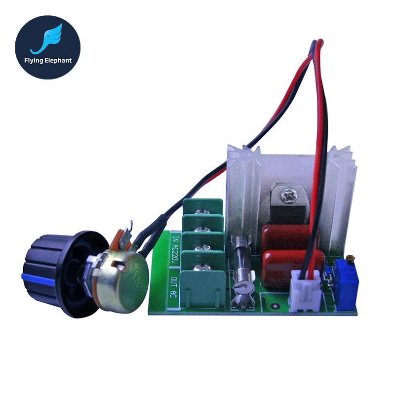 2000W SCR Electronic Voltage Regulator 220V Dimming Dimmer 25A for Lamp