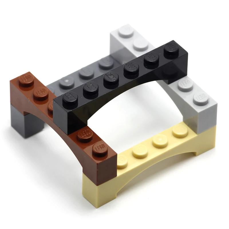 

20 PCS Moc Brick Arch 1 x 6 Raised Arch 92950 DIY Enlighten Building Blocks Block Bricks Compatible