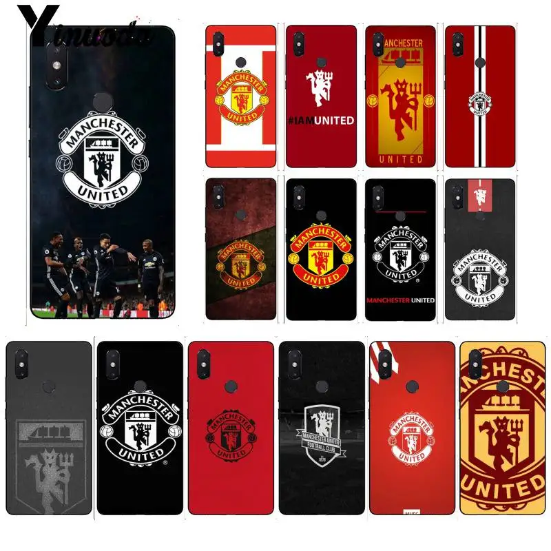

Yinuoda Manchester United FC Black Soft Shell Phone Cover for Xiaomi Mi 6 Mix2 Mix2S Note3 8 8lite Redmi 5 note5 Note4 4X