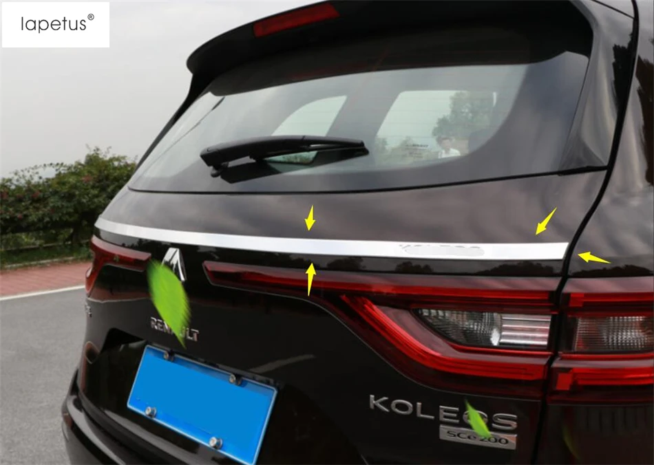 

Lapetus Accessories Fit For Renault Koleos 2017 2018 2019 Rear Trunk Tailgate Tail Bottom Streamer Molding Cover Kit Trim 1 Pcs