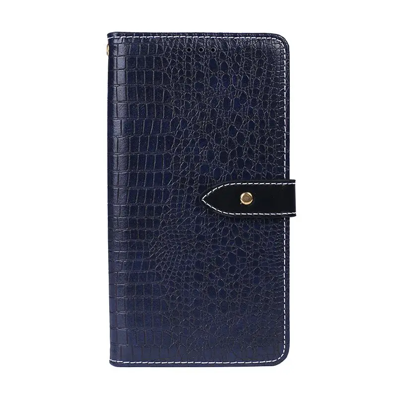 Luxury Crocodile Leather Case Skin For Vivo Y3 Y5 Y12 Y15 Case Flip Holster Wallet Cover For Vivo Y17 U10 U3x Case 6.35" - Цвет: Dark Blue