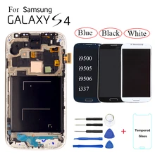 Активно-матричные осид, для Samsung Galaxy S4 i9500 i9505 i9506 i9515 i337 ЖК-дисплей Дисплей Сенсорный экран Замена Digitizer Ассамблеи с рамкой