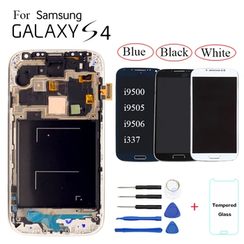 

Original AMOLED For Samsung S4 i9500 i9515 i9506 i9505 i337 Display lcd screen replacement with frame