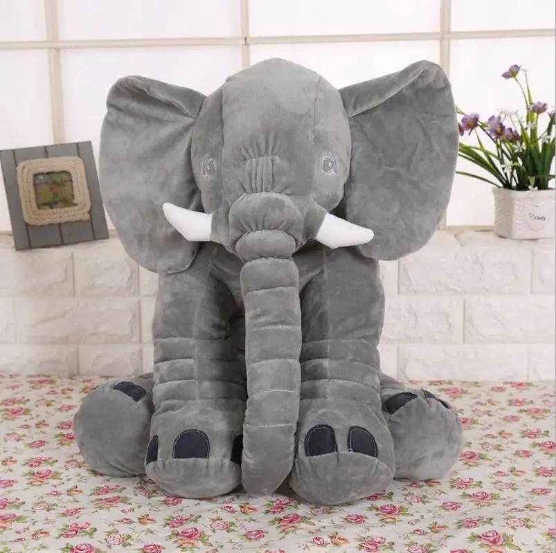 

Stuffed Purple Gray Elephant Pillow Para Bebe Child Baby Animal Plush Soft Elephant Cushion For Baby Blue Red Pink 40cm 60cm Toy