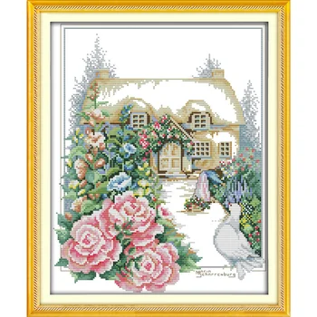

Everlasting Love Spring Garden Chinese Cross Stitch Kits Ecological Cotton 11CT 14CT Stamped DIY Christmas Decorations For Home