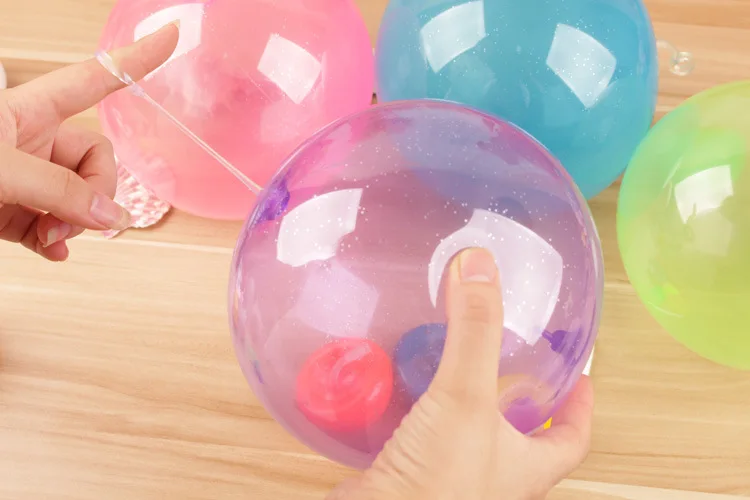 6bag Plastic bag package Tiny bubble Balloon toy 30 40cm after