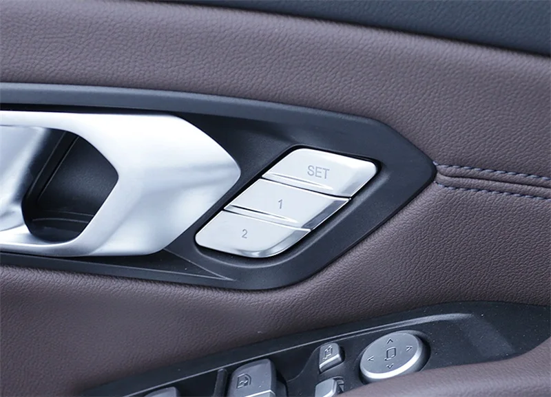 Сиденье для стайлинга автомобиля Отрегулируйте панель памяти Кнопки украшения крышки ситckers отделка для BMW 3 серии G20 G28 авто аксессуары для интерьера