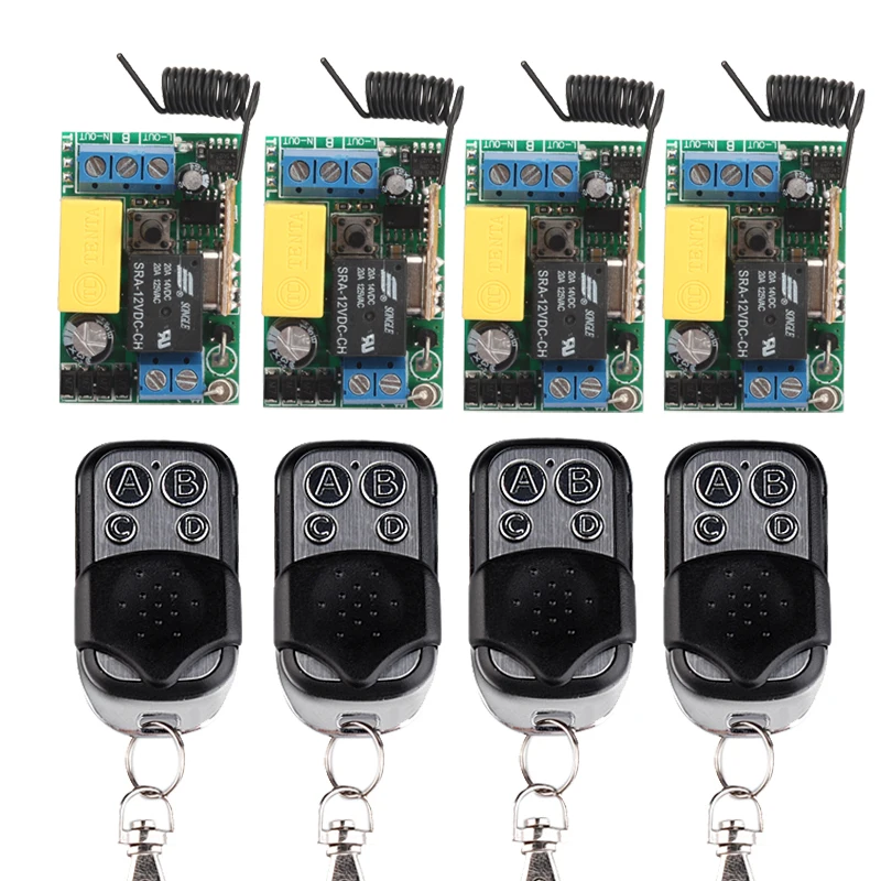 

AC220V Wireless Remote Control Switch Long Range Transmitter Receiver Lamp Light LED Remote Mini Lighting Switch 315/433.92MHZ