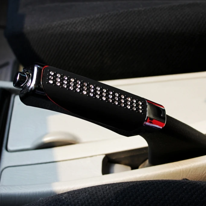 DAD Style UNIVERSAL AUTOMOTIVE diamond PARING BRAKE HANDLE COVER For