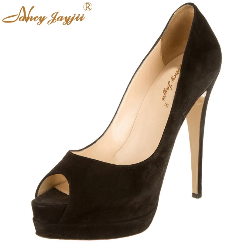 black suede stiletto shoes