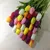 31PCS/LOT PU Mini Tulip Flower Real Touch Wedding Flower Bouquet Artificial Silk Flowers For Home Party Decoration 22