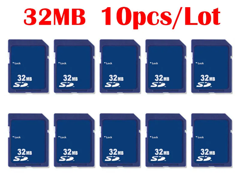10 шт./лот, карта памяти SD 32 Мб 64 Мб 128 Мб, карта SD Mini Memoria, SD карты для оптового поставщика, высокое качество, дешево, Новинка