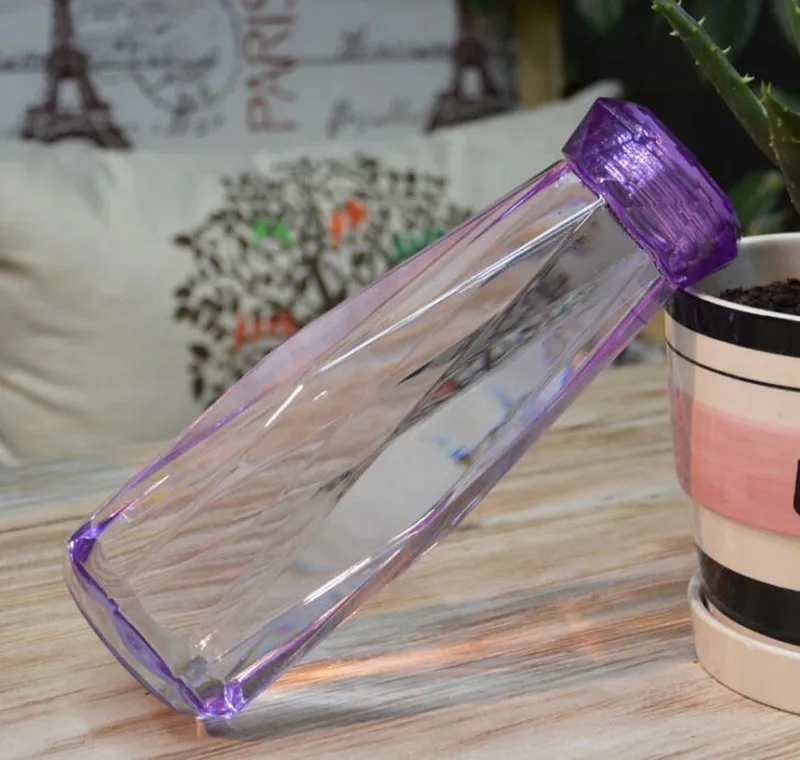 620 мл креативная Спортивная бутылка для воды Garrafas My Summer, Алмазный флакон, пластиковая бутылка для воды Botella De Agua - Цвет: Purple