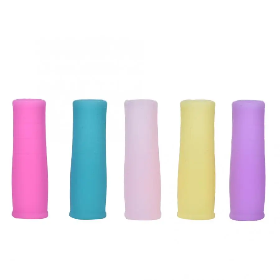 3 10Pcs/set Manicure Silicone Protective Sleeve Cover for Nail Cuticle Scissors Dead Skin Scissors - Цвет: 3