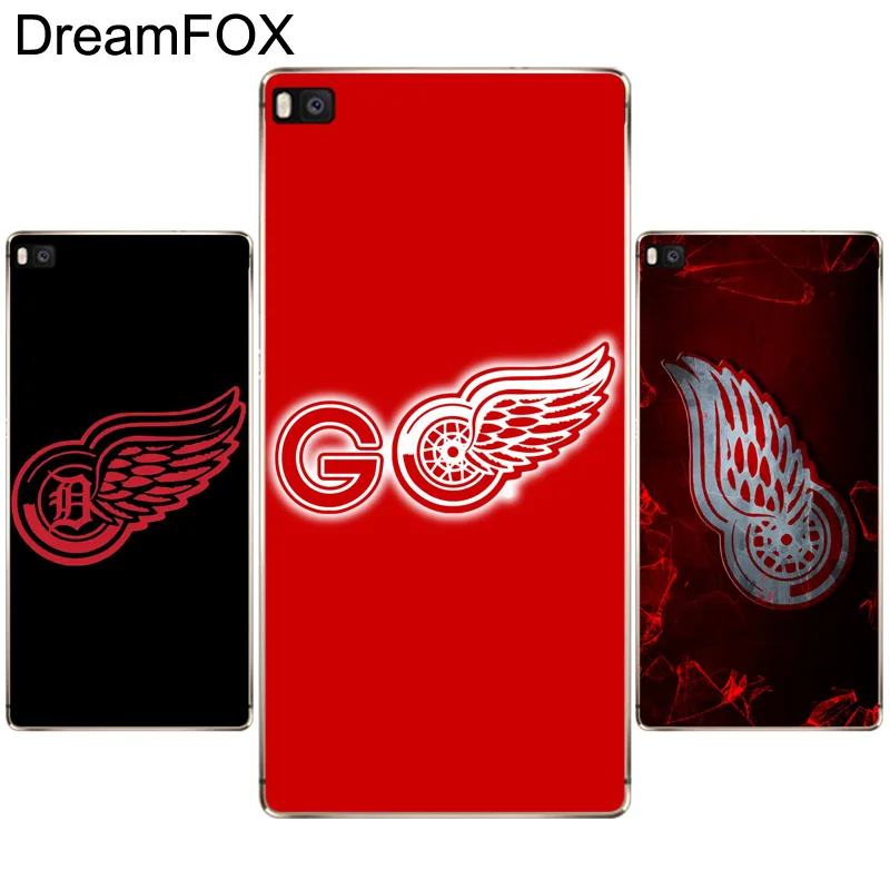 DREAMFOX K063 Detroit Red Wings Soft TPU Silicone Case Cover For Huawei P8 P9 P10 Lite Plus 2017 Honor 8 Pro 9 6X |