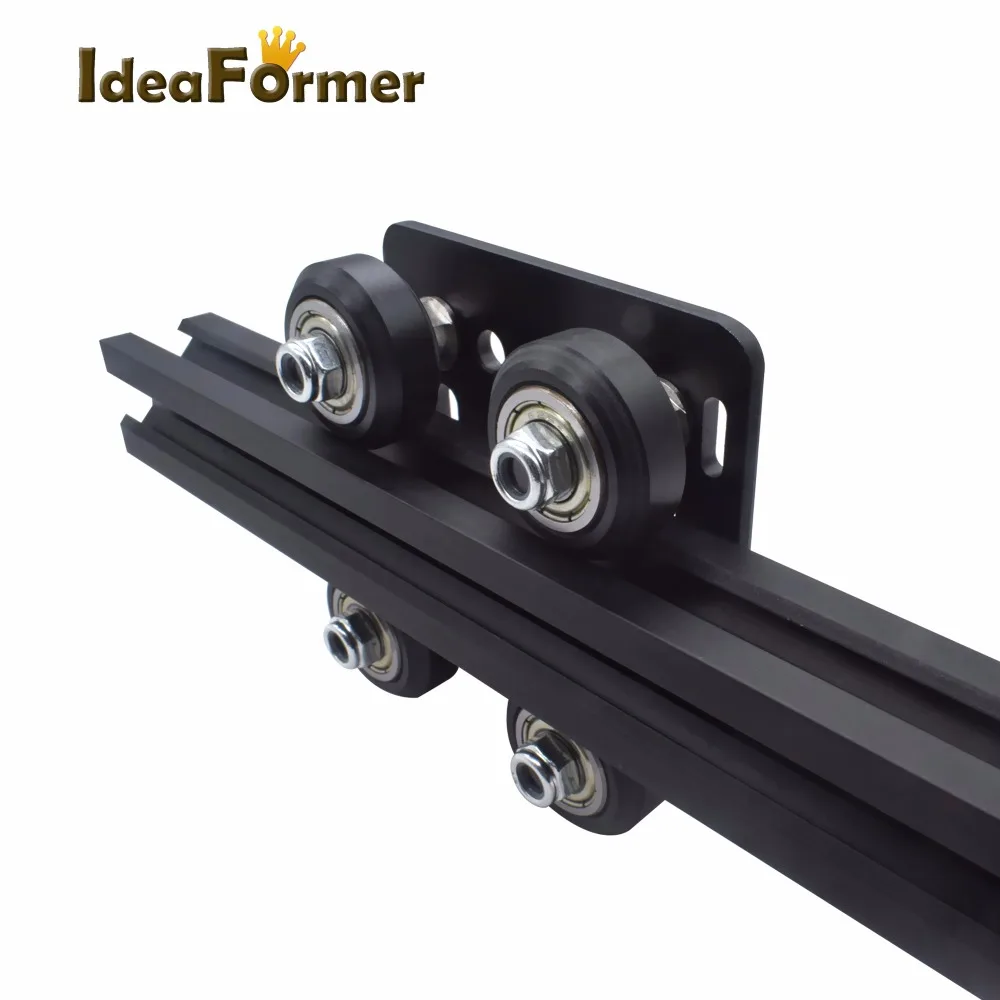 for 20mm extrusion linear rail CNC 3D printer 3pcs Polycarbonate Solid V Wheel