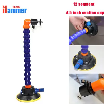 

4.5inch Heavy Duty Hand Pump Suction Cup with flexible gooseneck pipe and 360 Swivel Ball Head tripod's head for PDR LED lamp