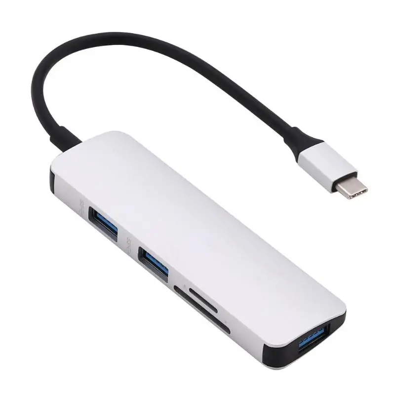 Алюминиевый сплав Тип usb-C концентратора Тип-C до 3 Порты USB 3,0 SD/TF Card Reader адаптер кабель для Mac Windows ноутбука Высокое качество