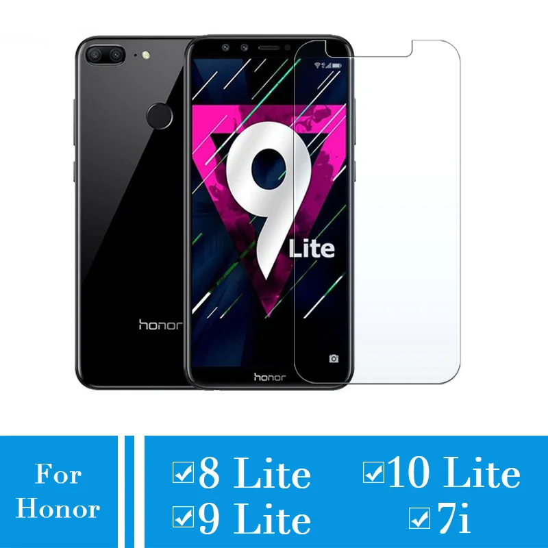 Защитное стекло для honor 8 9 10 lite закаленное huawei honer 8lite 9lite защита экрана wey light - Фото №1