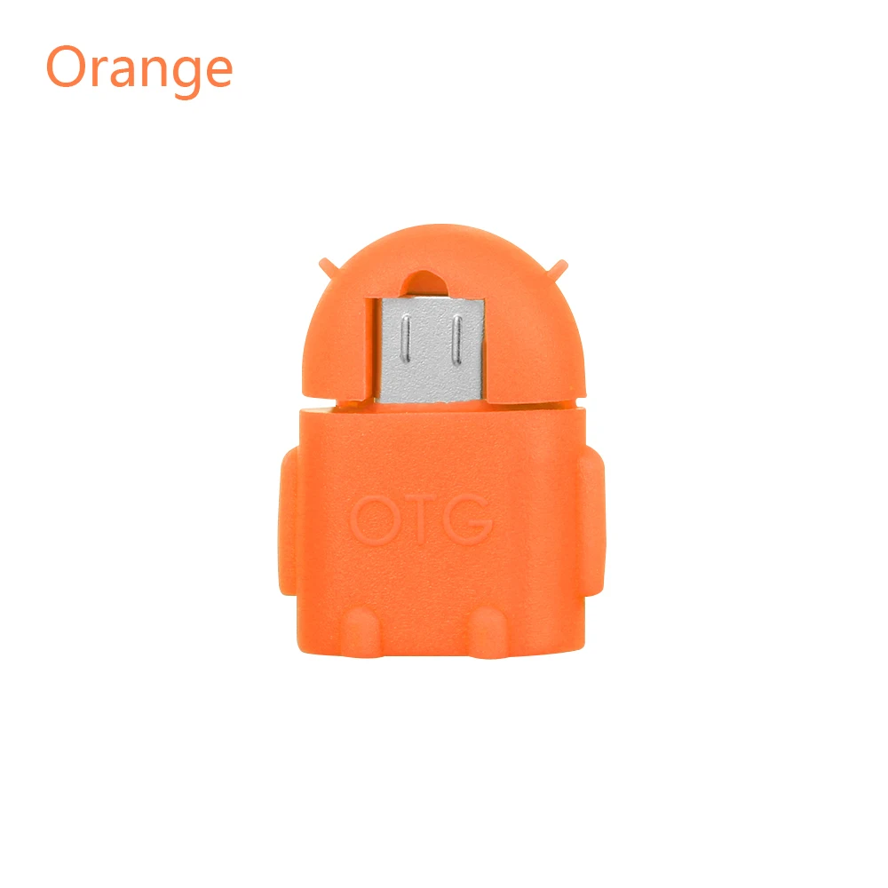 Мини Все микро-usb для устройств на аndroid к USB 2,0 OTG адаптер конвертер для телефона Мышка для планшета мужчин и женщин смартфонов конвертер Универсальный - Цвет: orange