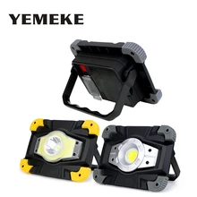 20 Вт светодиодный портативный прожектор светодиодный рабочий свет Перезаряжаемый 18650 батарея Открытый прожектор фонарь прожектор для охоты рыбалки