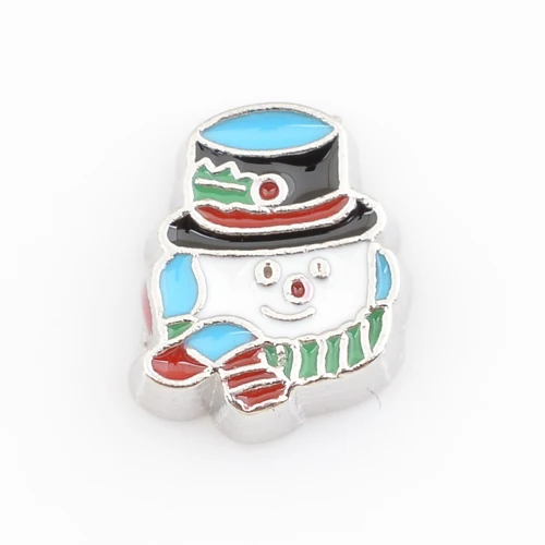 

Dressed snowman, Floating charm fit floating charm lockets, FC0303,10PCS/LOT