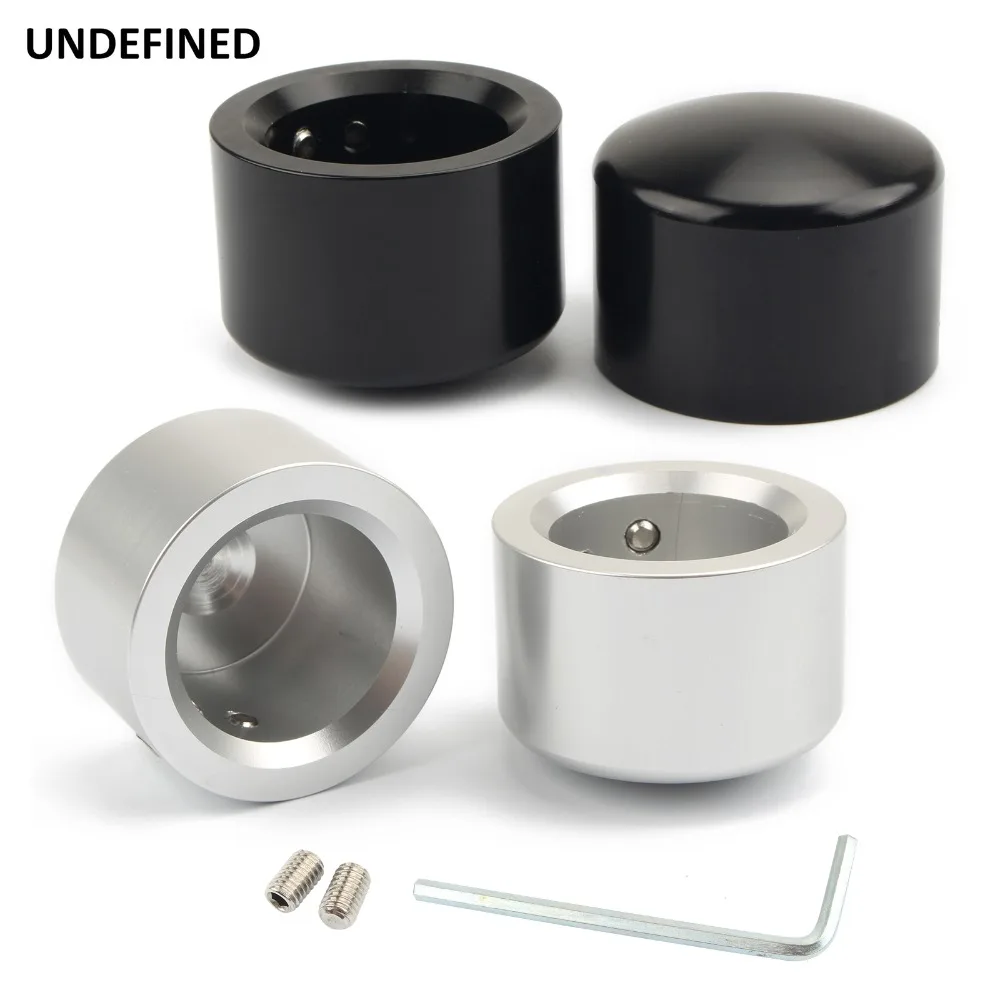 1 Set Front Rear Axle Nut Cover Cap Black CNC Aluminum Alloy Axle Nut Covers Bolt Kit for Harley Softail Electra Glides