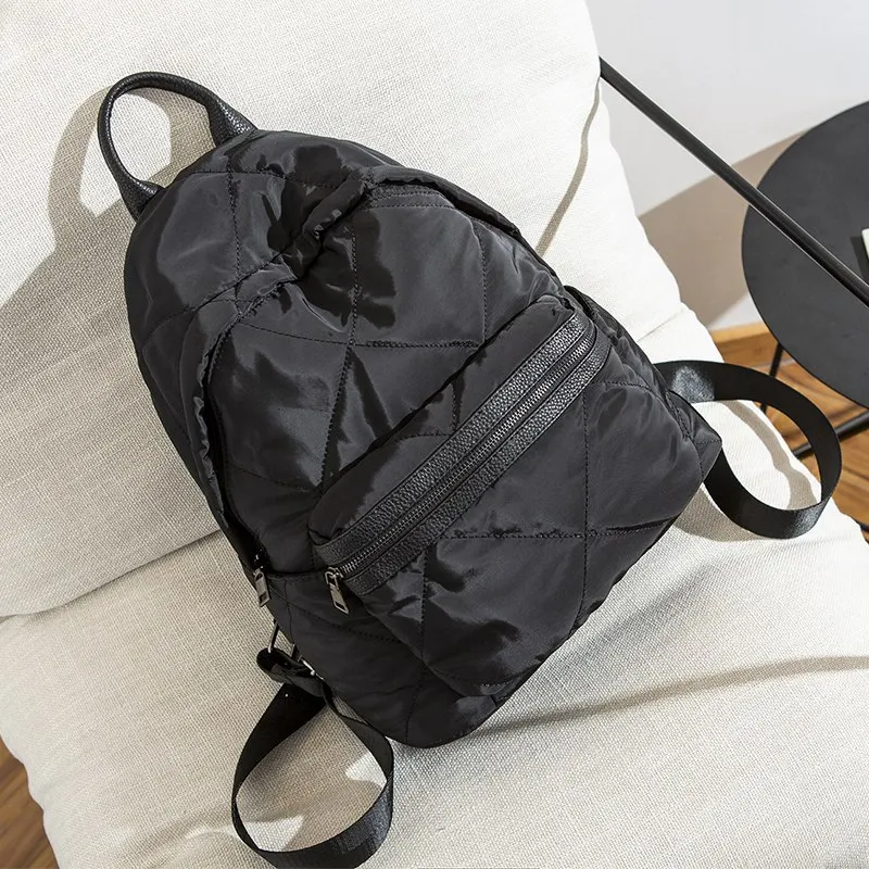 NYHED мягкий рюкзак для женщин повседневные Оксфорд камуфляж пространство сумка рюкзаки Новая мода - Цвет: Black