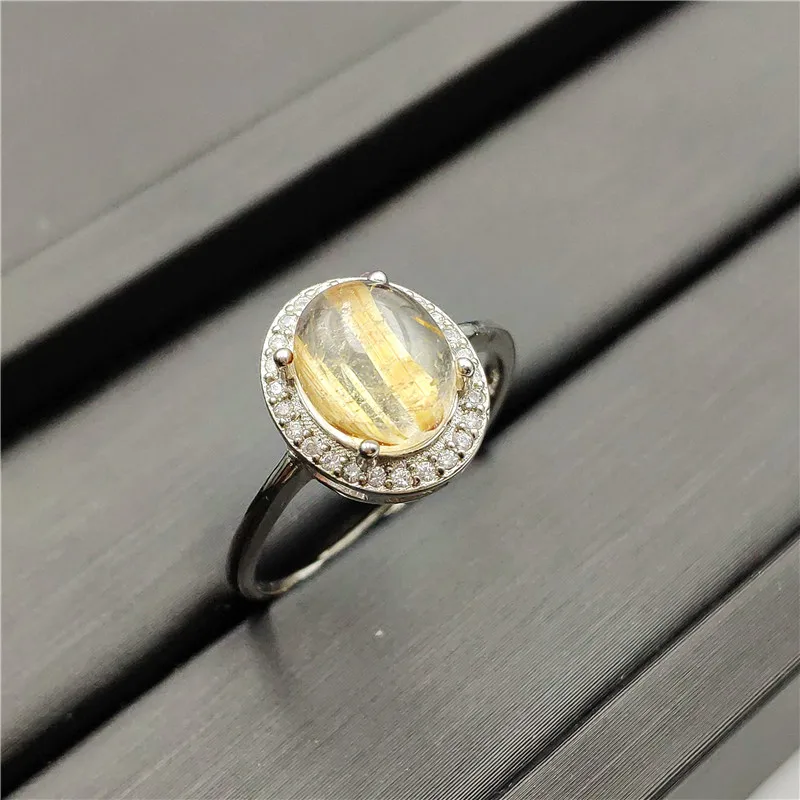Natural Gold Rutilated Quartz Ring (4)