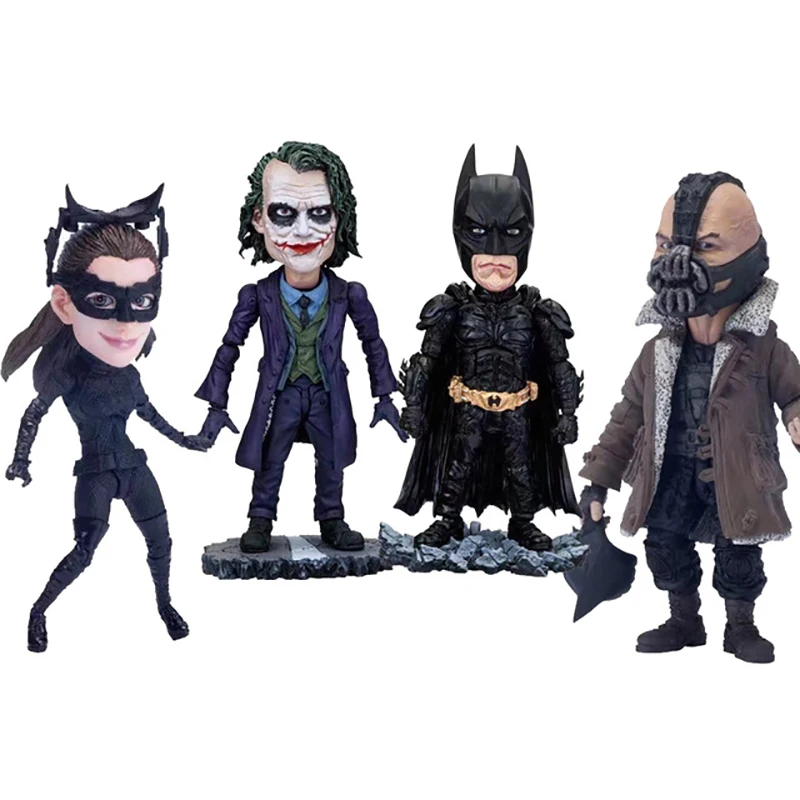 

Movie The Dark Knight Batman Joker Bane Catwoman Movable Eyes Joint PVC Action Figures Collectible Model Toys Doll