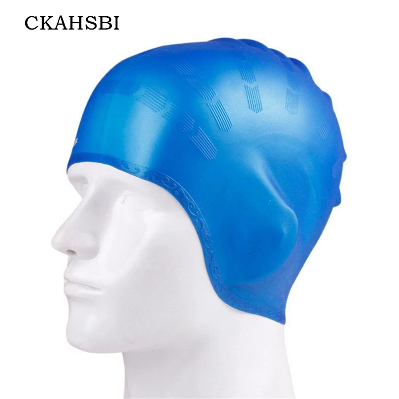 CKAHSBI adult waterproof swimming cap badmuts silicone swim cap man and