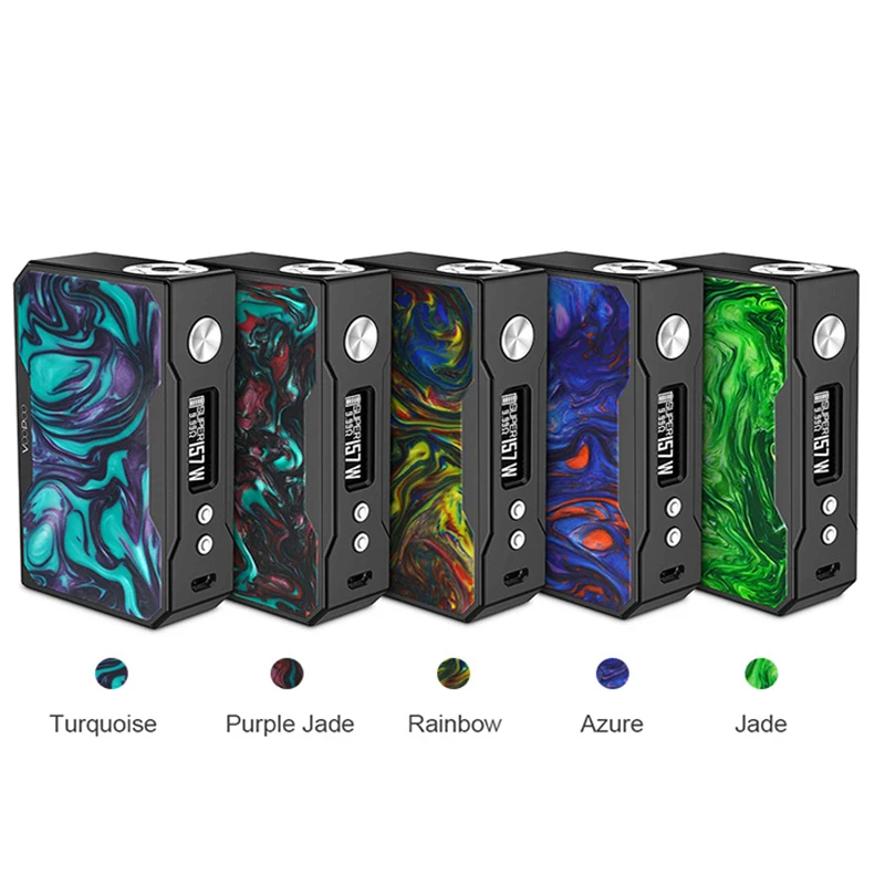 2017 New Black Voopoo drag 157w mod Resin Version with US GENE Chip 157 w electronic cigarette mod with Resin Panel e-cig vape 03